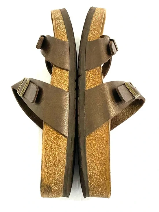 Birkenstock Mayari Toe Loop Sandals Women’s Size 10 Birko Flor Metallic Brown - Picture 9 of 16